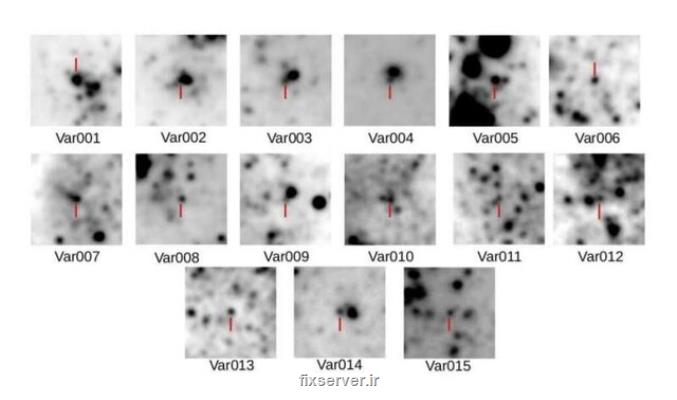 رصد 15 ستاره متغیر جدید در یک کهکشان